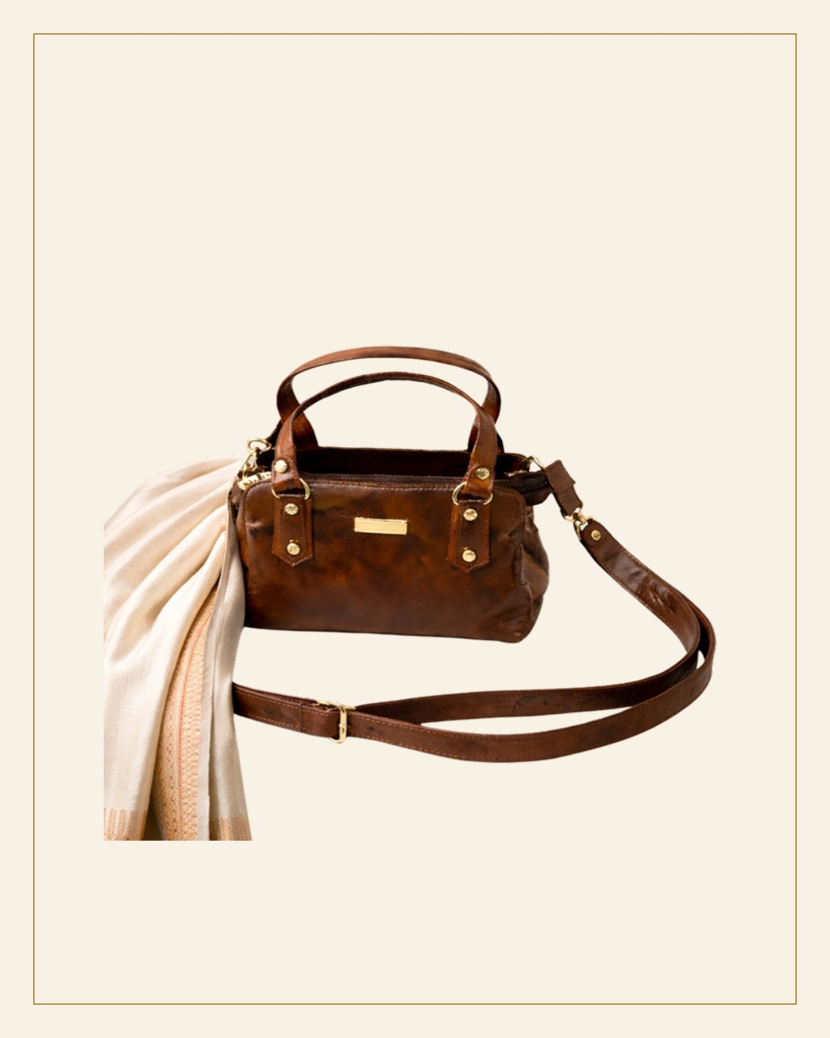 Mitti Sheep Leather Crossbody Handbag · Leathercraft — Saptadhārā