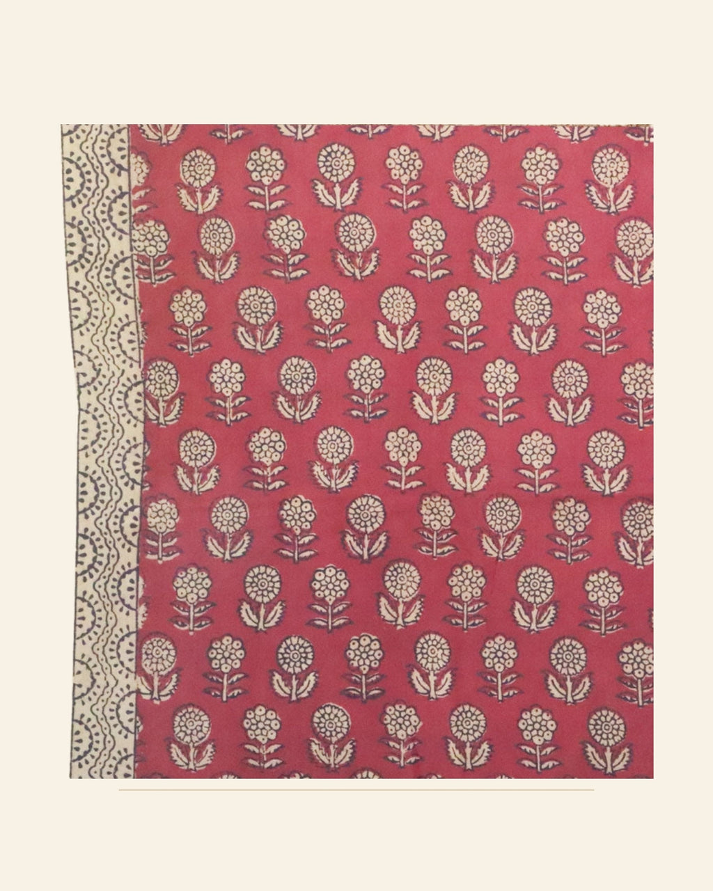Hand Block Printed Bagh Cotton Suit – 3 Piece Unstitched — Saptadhārā studio