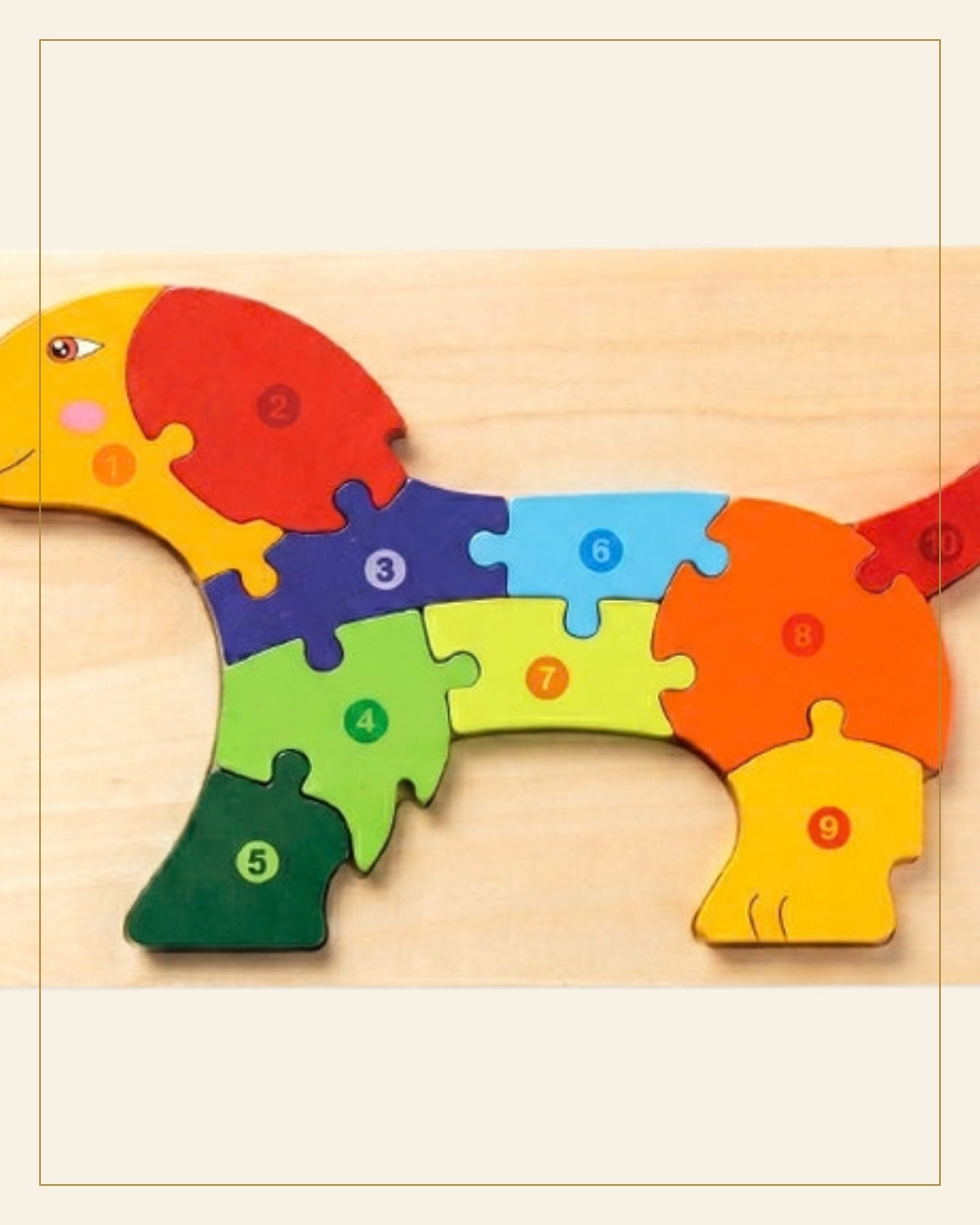 Sheesham Wooden Puzzle Toy for Kids · Budhni Lacquerware — Saptadhārā detail