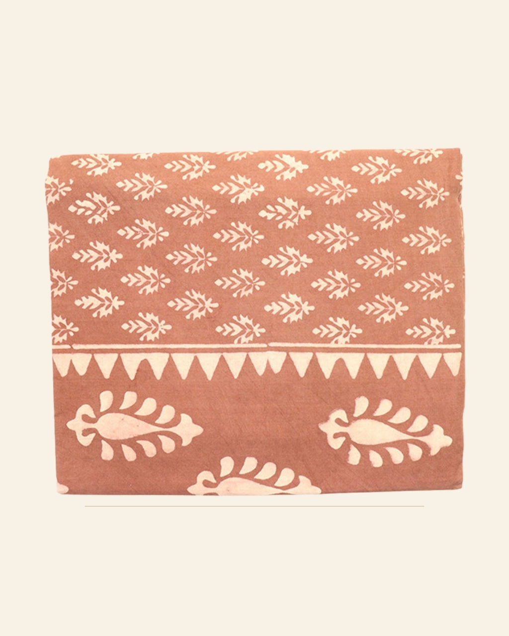 Kattha Dabu Print Cotton Dress Material — Saptadhārā studio