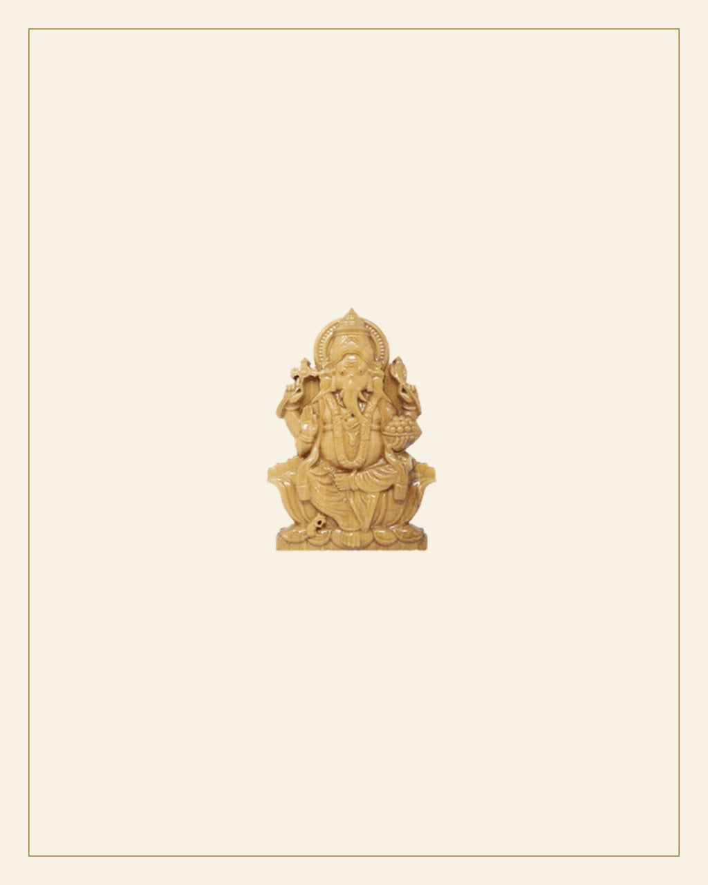 Hand-Carved Solid Teak Wood Lord Ganesha (medium ) Wall Hanging — Saptadhārā