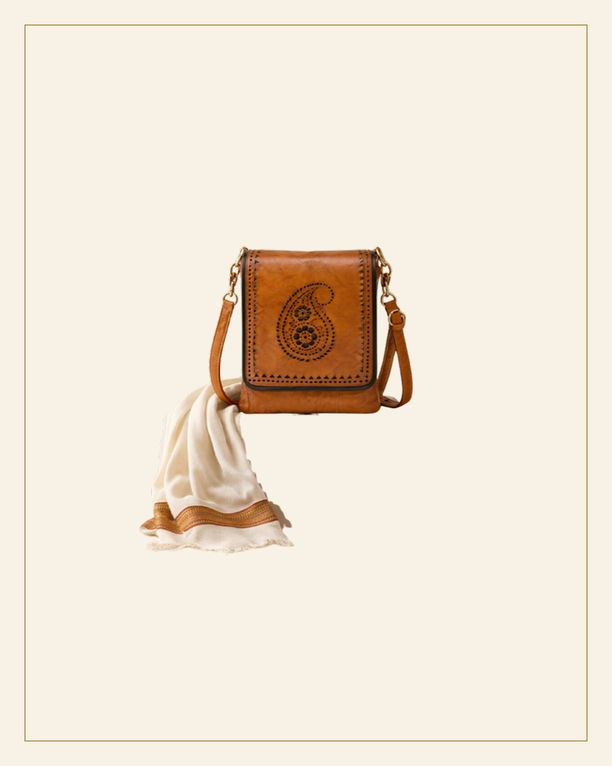 Sheep Leather Passport Sling Bag · Leathercraft — Saptadhārā