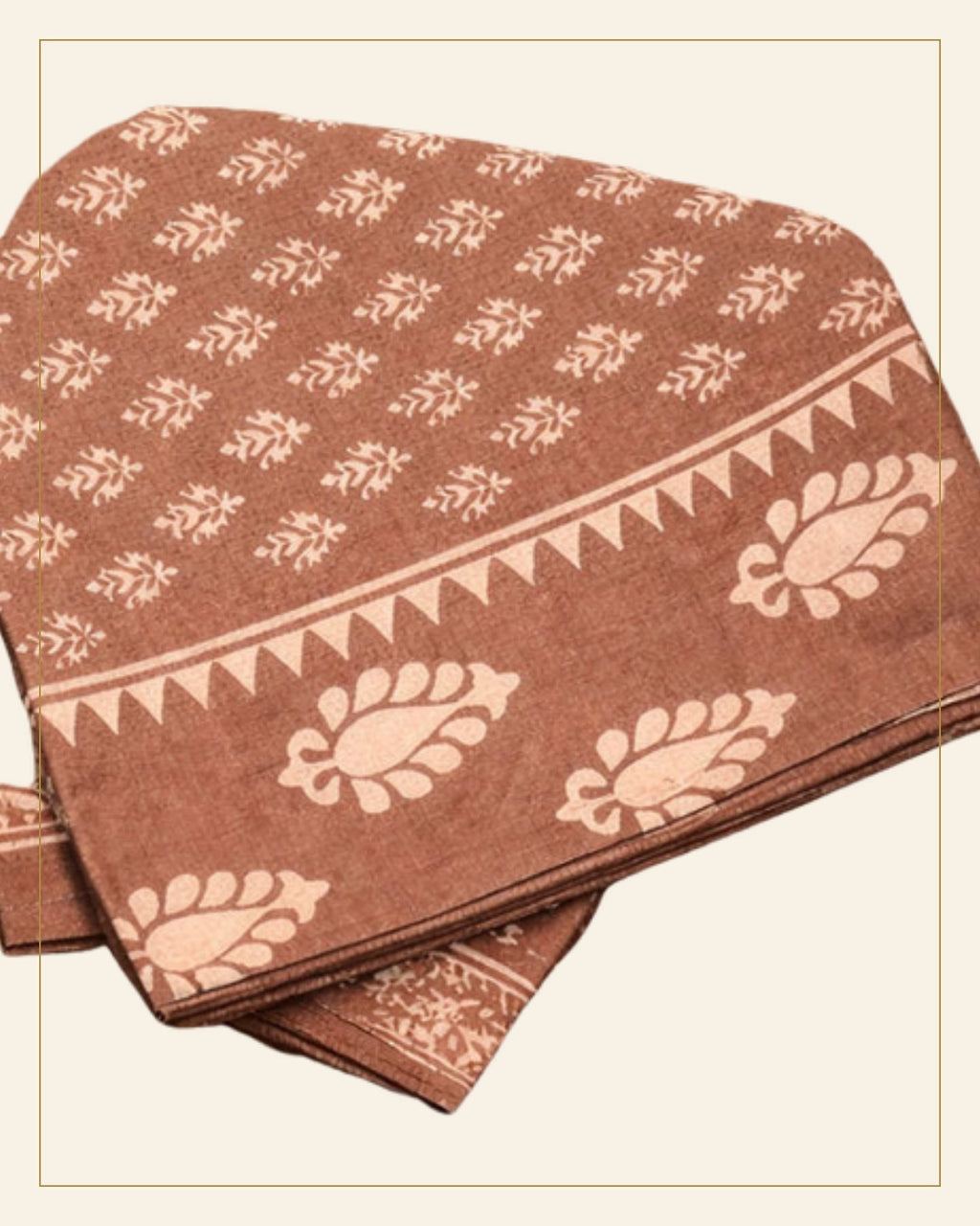 Kattha Dabu Print Cotton Dress Material — Saptadhārā detail