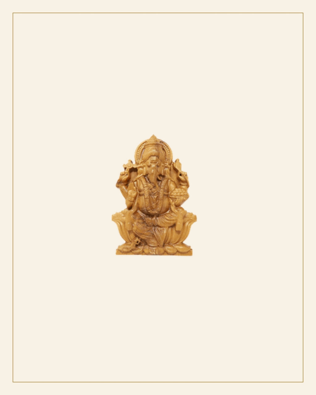Hand-Carved Solid Teak Wood Lord Ganesha ( Small ) Wall Hanging — Saptadhārā