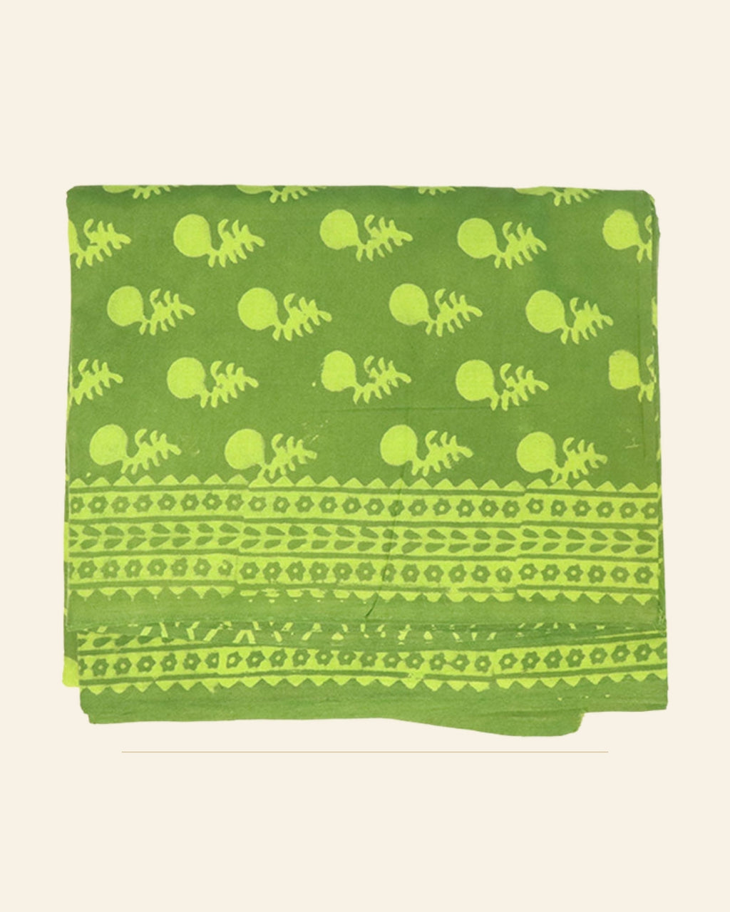Dhani Dabu Print Cotton Dress Material — Saptadhārā studio