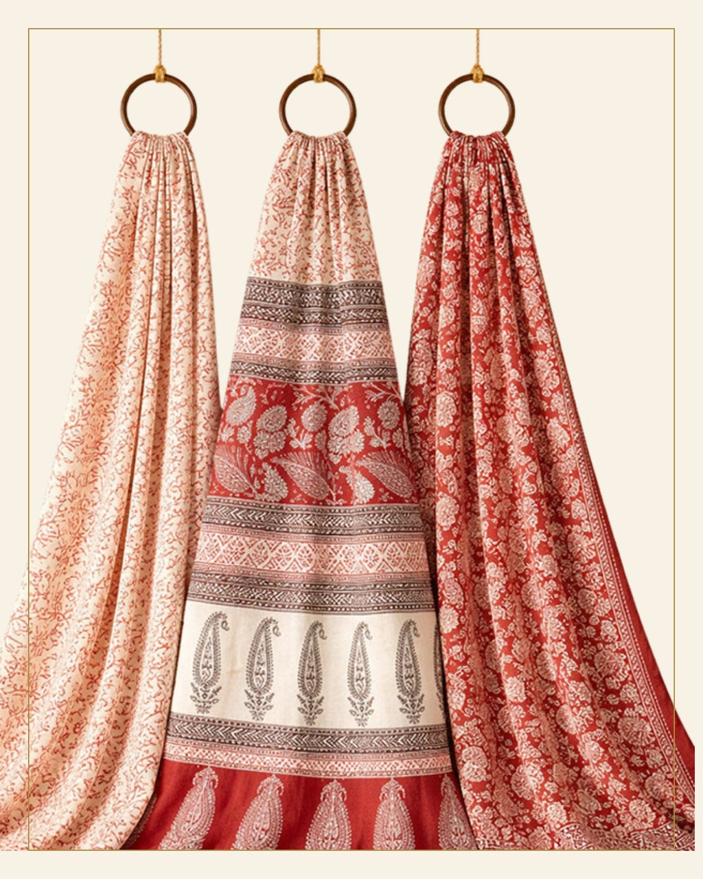 Hand Block Printed Bagh Cotton Suit – 3 Piece Unstitched — Saptadhārā detail