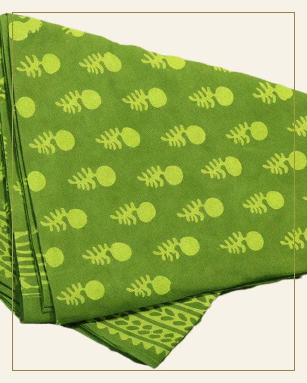 Dhani Dabu Print Cotton Dress Material — Saptadhārā detail