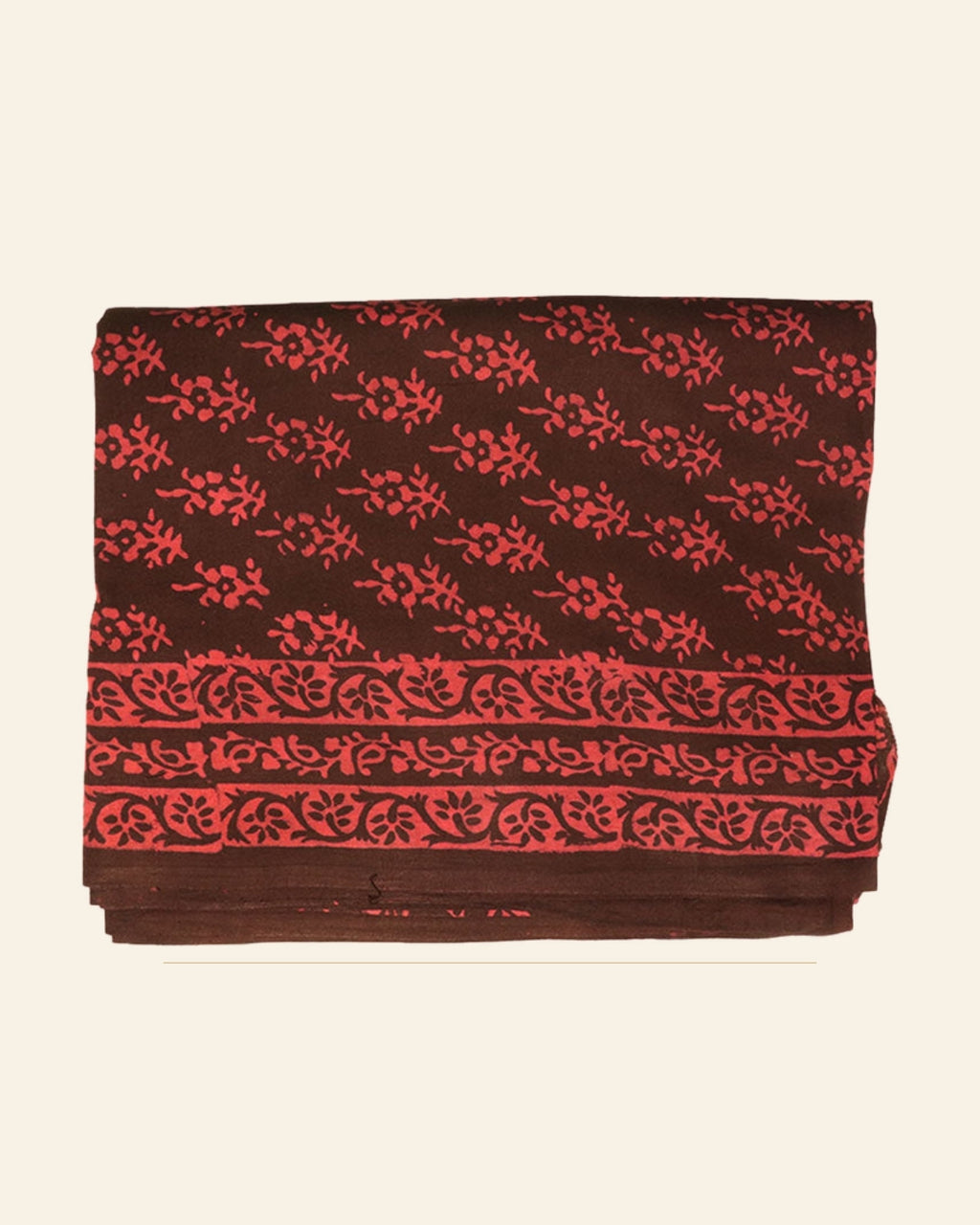 Sindoori Dabu Print Cotton Dress Material — Saptadhārā studio