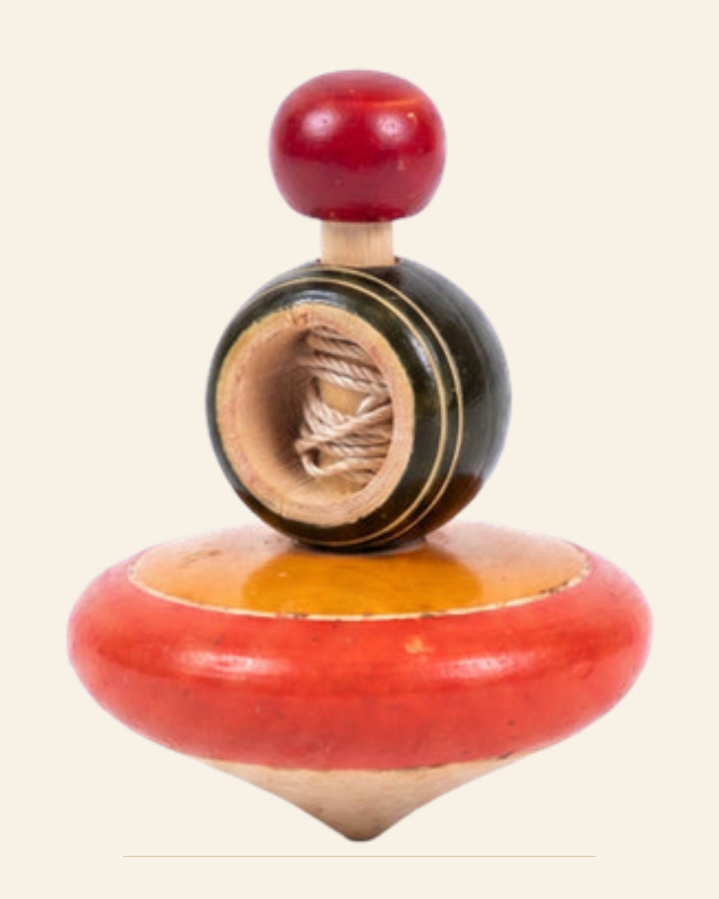 Sheesham Wooden Lattu Toy · Budhni Lacquerware — Saptadhārā studio