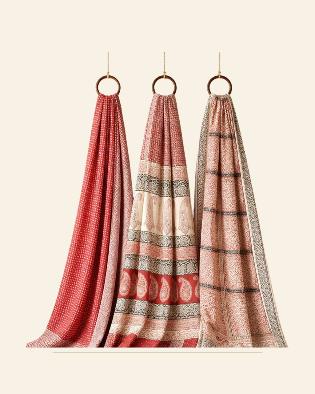 Hand Block Printed Bagh Cotton Suit – 3 Piece Unstitched — Saptadhārā studio