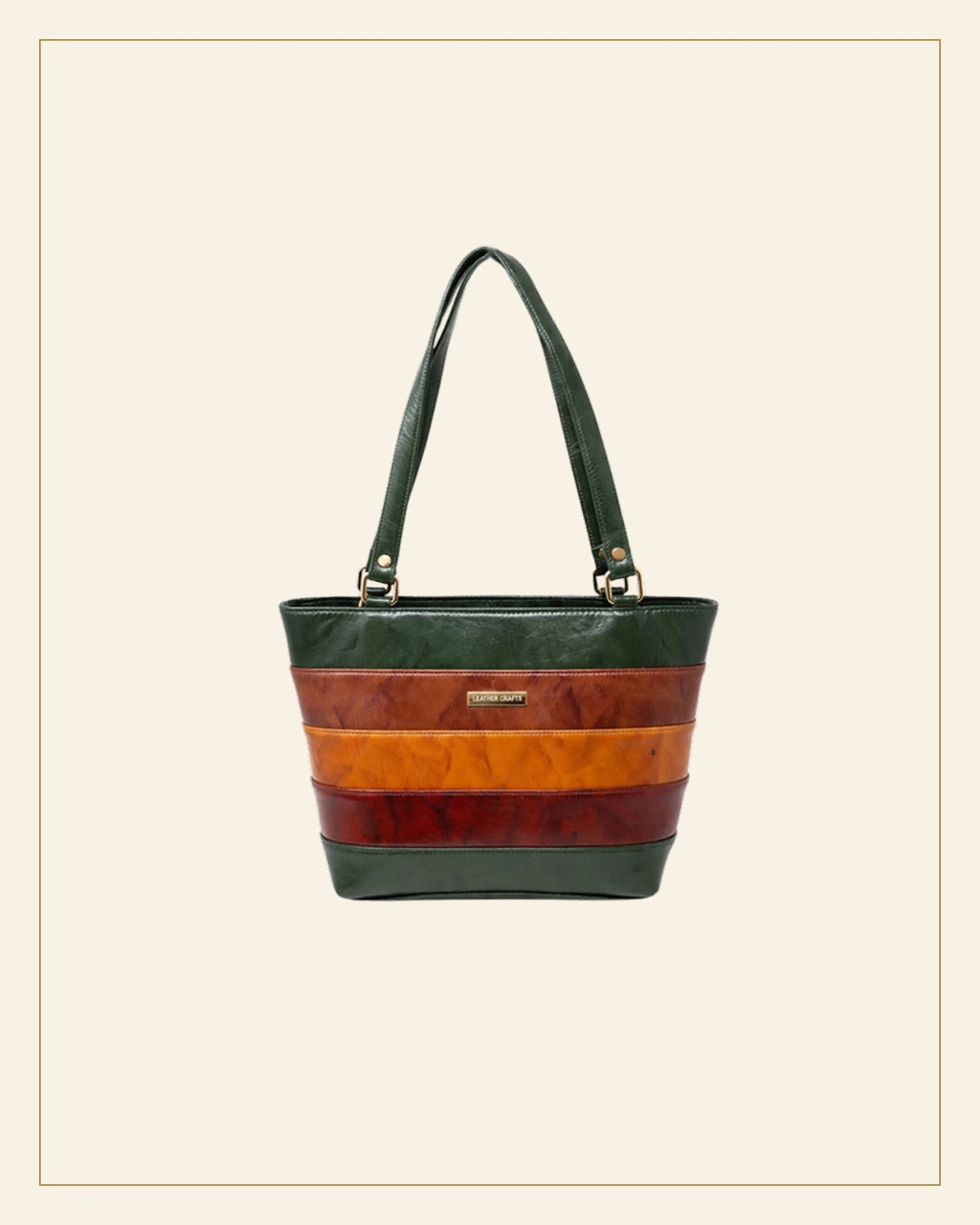 Rangrez Sheep Leather Color-Block Tote Bag · Leathercraft — Saptadhārā