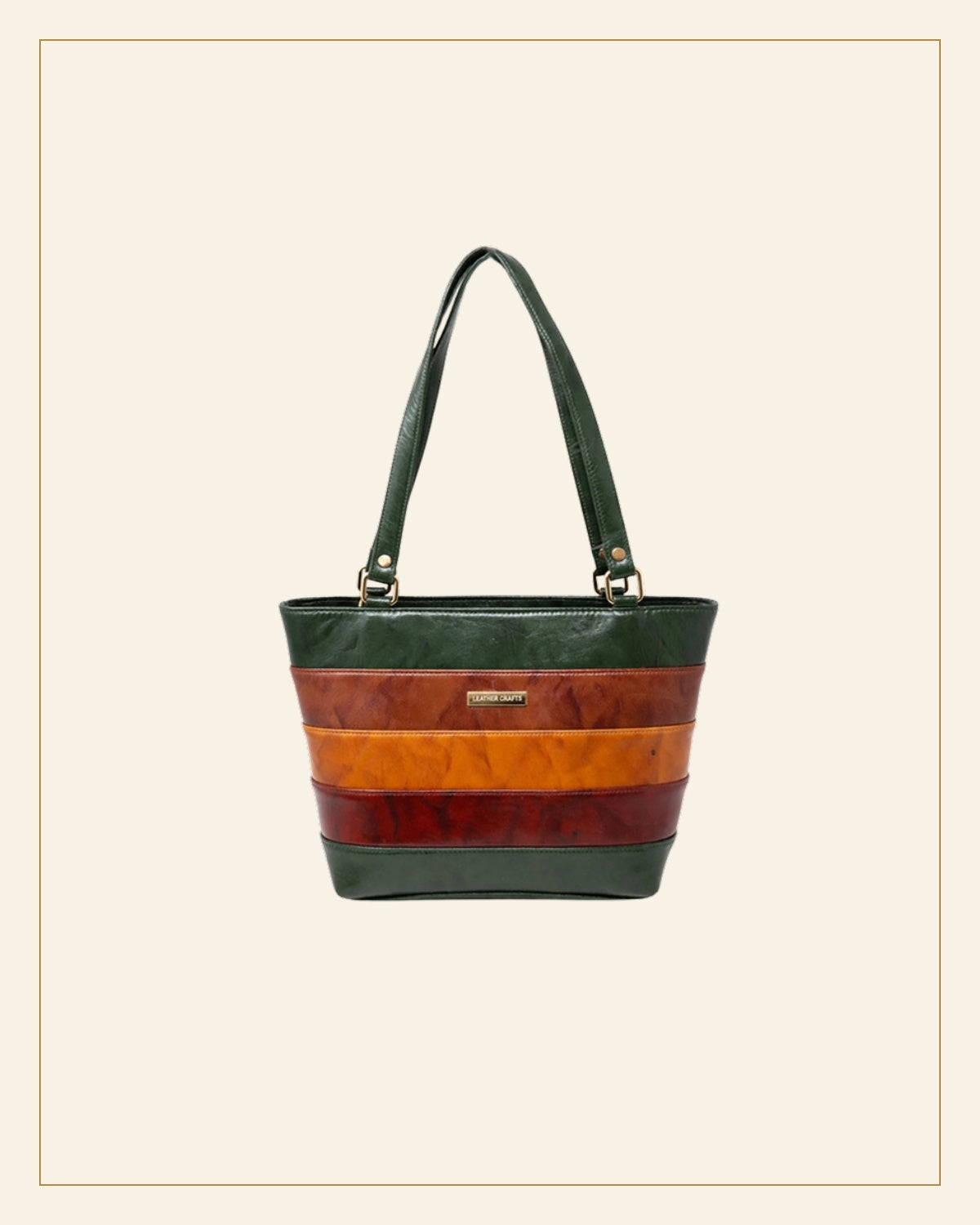Rangrez Sheep Leather Color-Block Tote Bag · Leathercraft — Saptadhārā