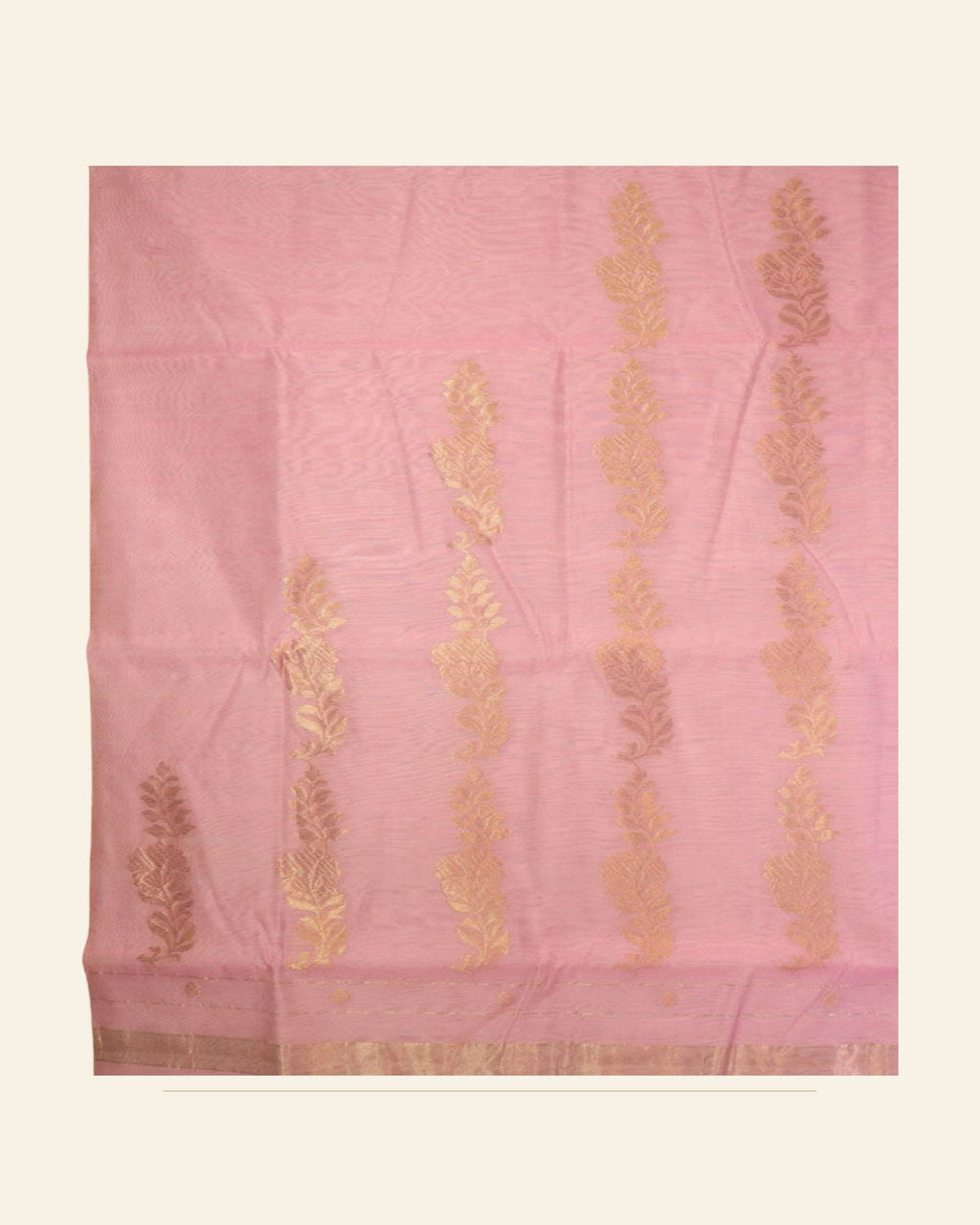 Handwoven Unstitched Chanderi 3 Piece Suit Set (Silk & Mercerized Cotton) — Saptadhārā studio