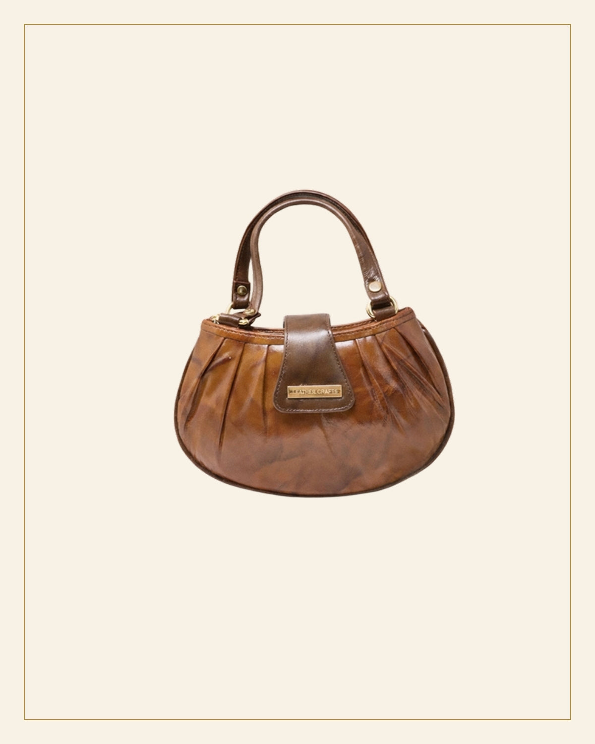 Mitti Sheep Leather Pleated Mini Handbag · Leathercraft — Saptadhārā