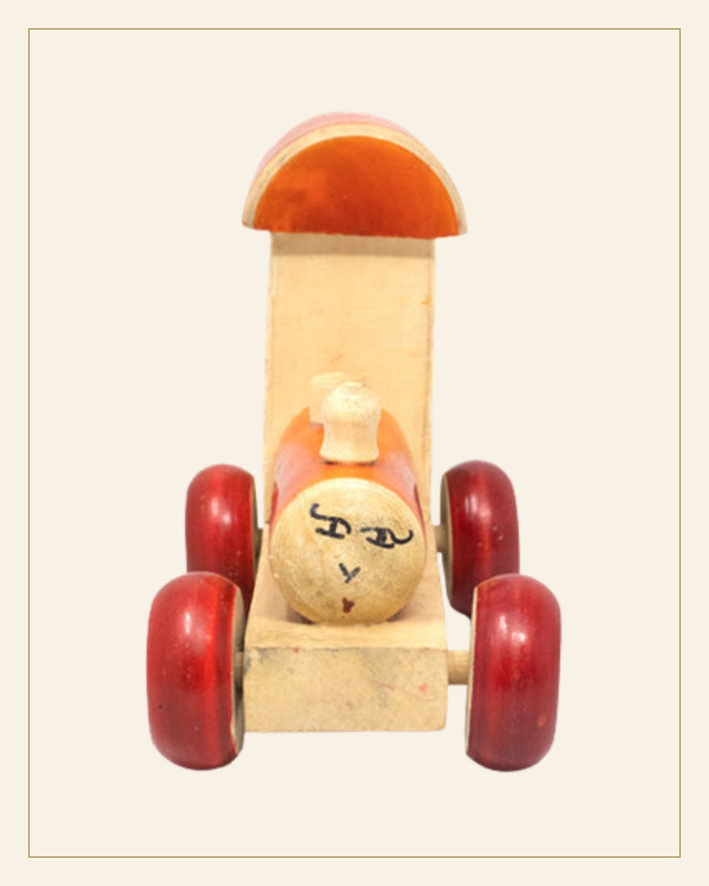 Sheesham Wooden Toy Engine · Budhni Lacquerware — Saptadhārā detail