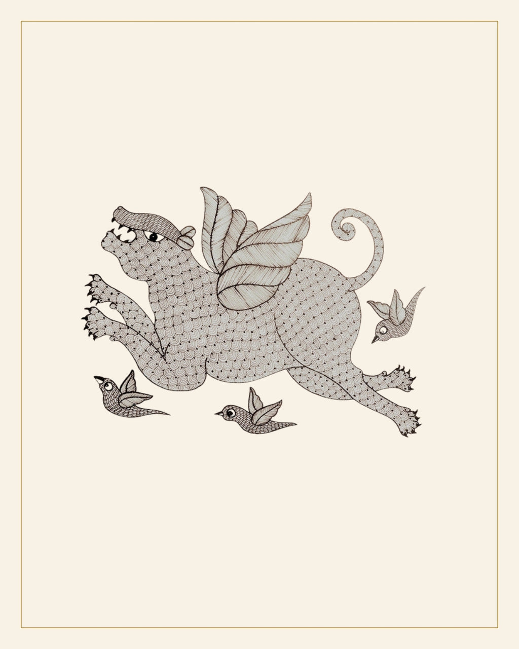 Handcrafted Traditional Gond Painting | Traditional Tribal Folk Art of Madhya Pradesh — Saptadhārā
