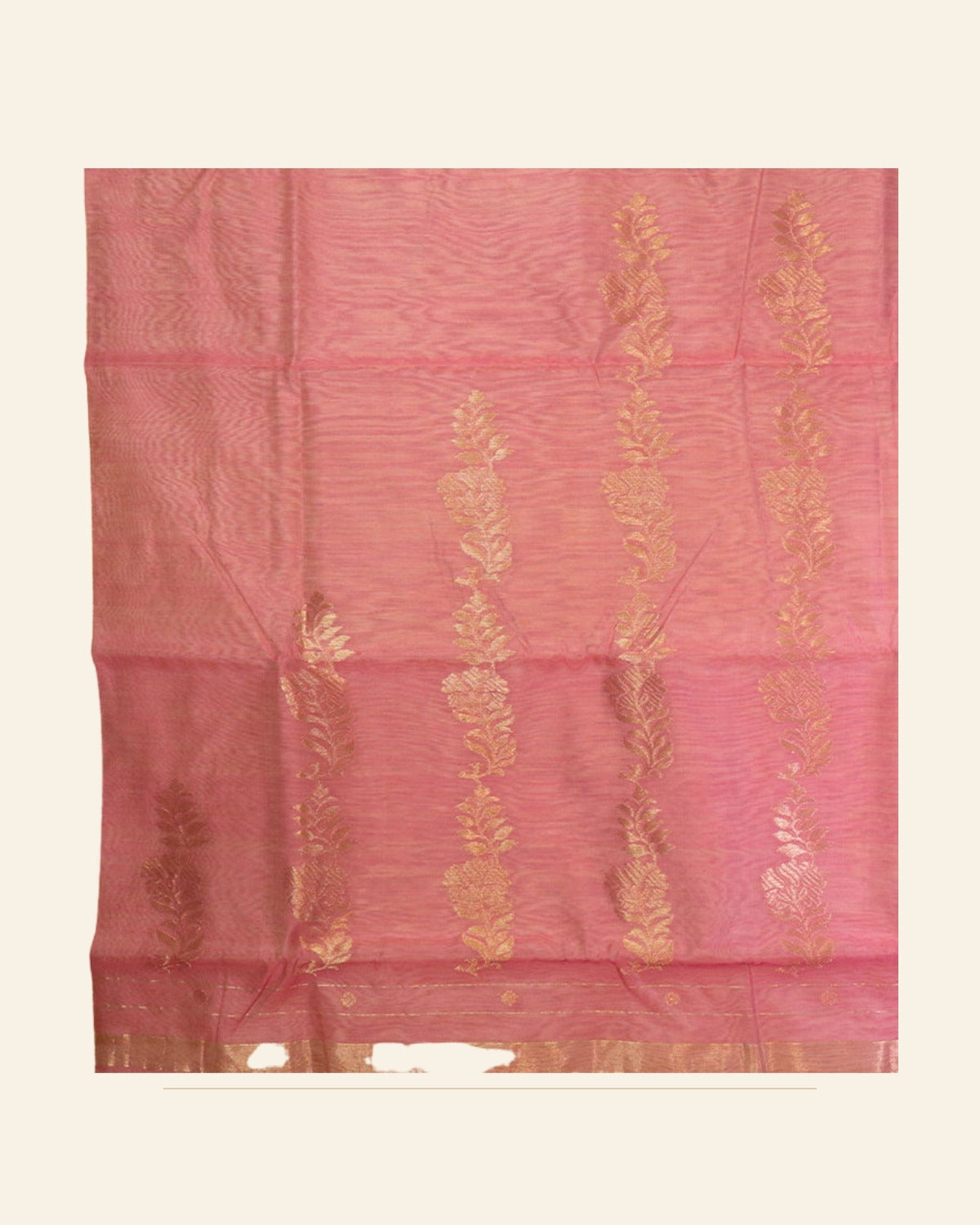 Handwoven Unstitched Chanderi 3 Piece Suit Set (Silk & Mercerized Cotton) — Saptadhārā studio