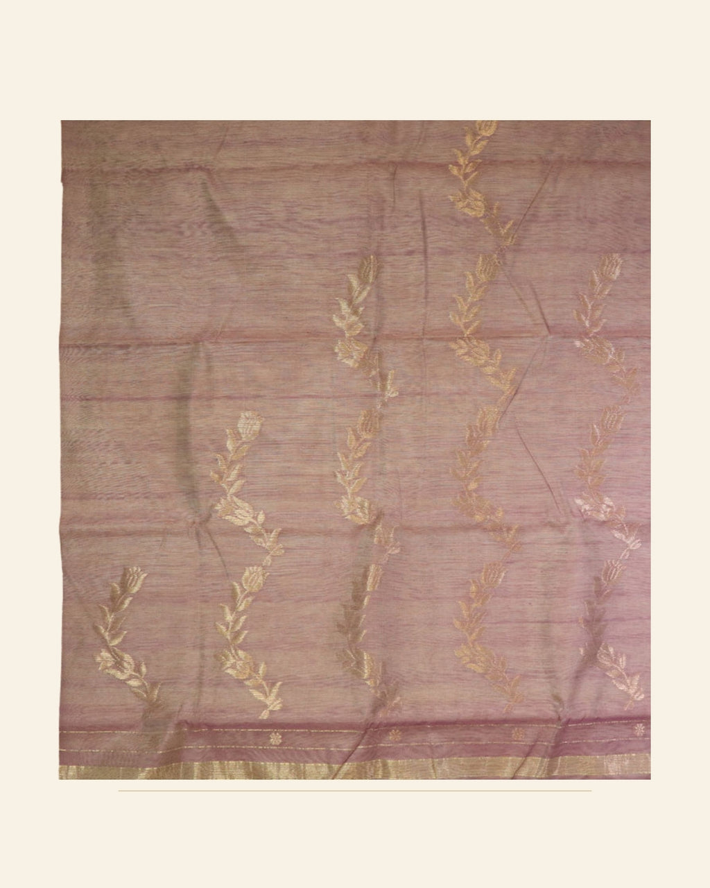 Handwoven Unstitched Chanderi 3 Piece Suit Set (Silk & Mercerized Cotton) — Saptadhārā studio