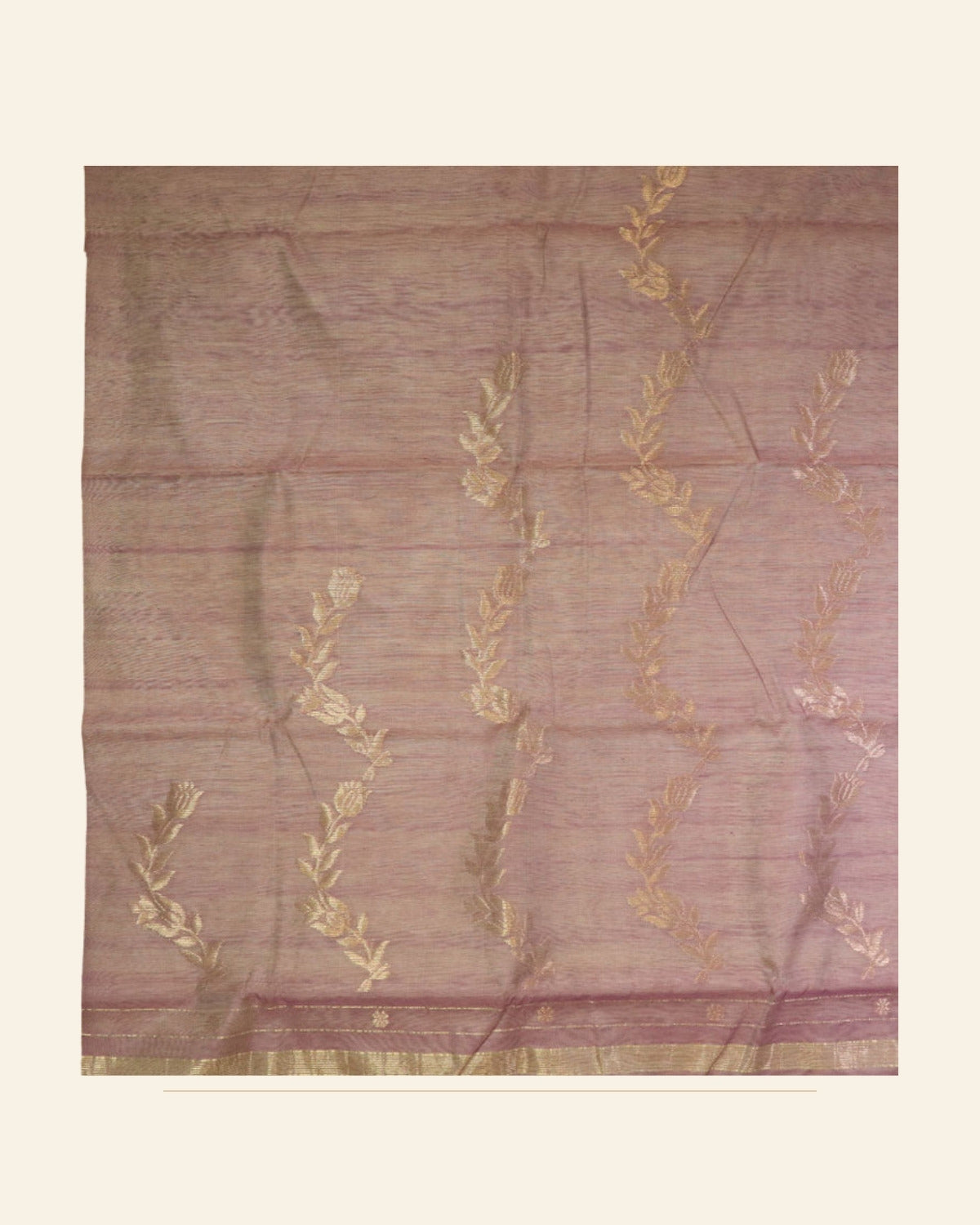 Handwoven Unstitched Chanderi 3 Piece Suit Set (Silk & Mercerized Cotton) — Saptadhārā studio