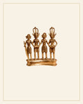 Handcrafted Brass Tribal Musician Ensemble showpiece — Saptadhārā