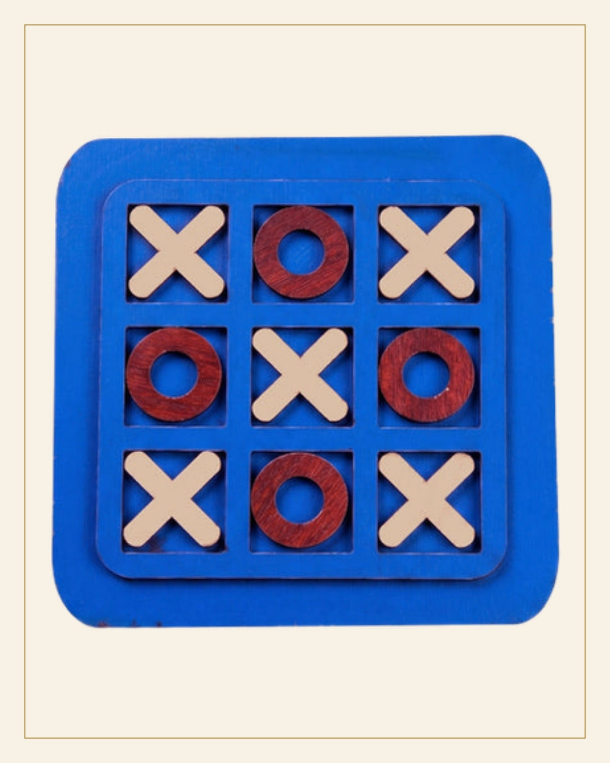 Sheesham Wooden Tic Tac Toe Game · Budhni Lacquerware — Saptadhārā detail