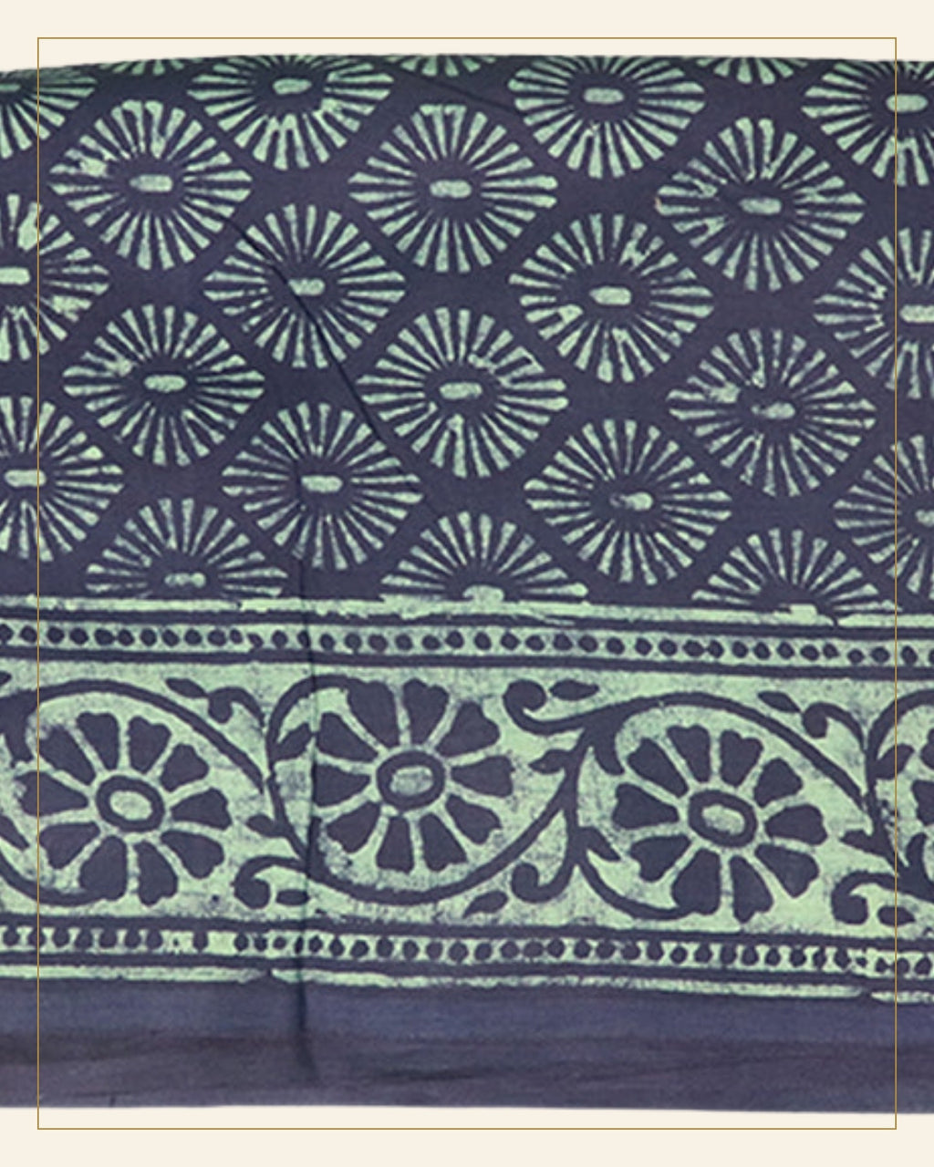 Neel Dabu Print Cotton Dress Material — Saptadhārā detail