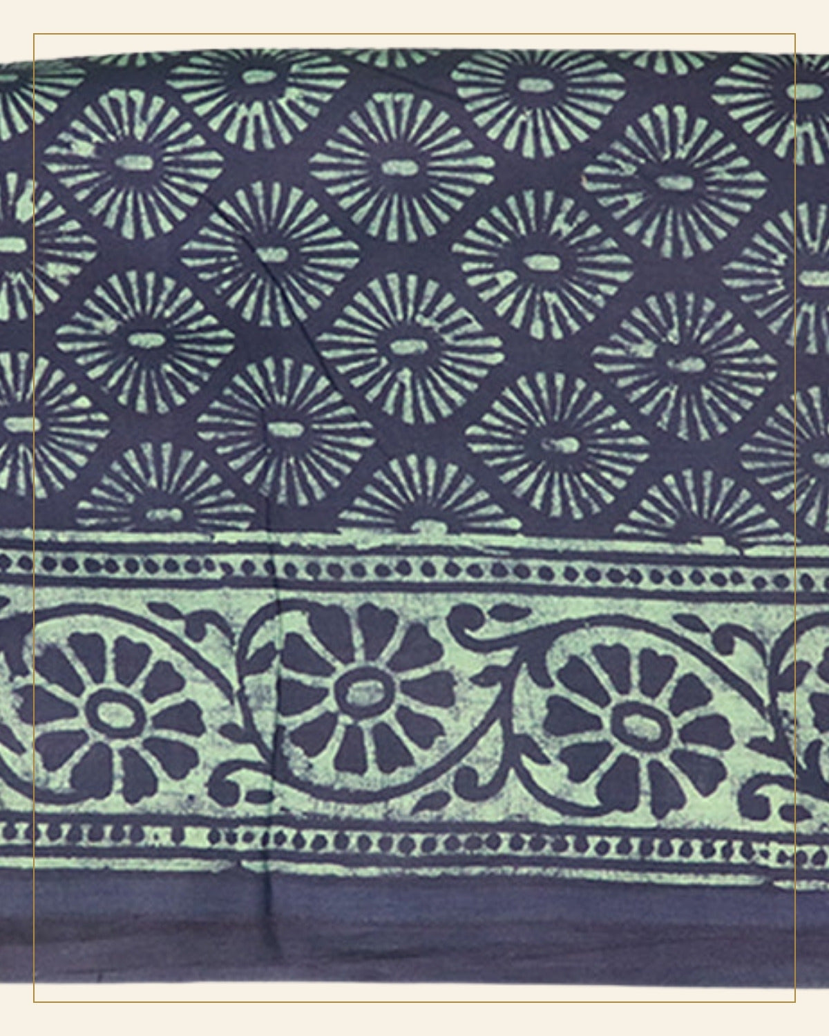 Neel Dabu Print Cotton Dress Material — Saptadhārā detail