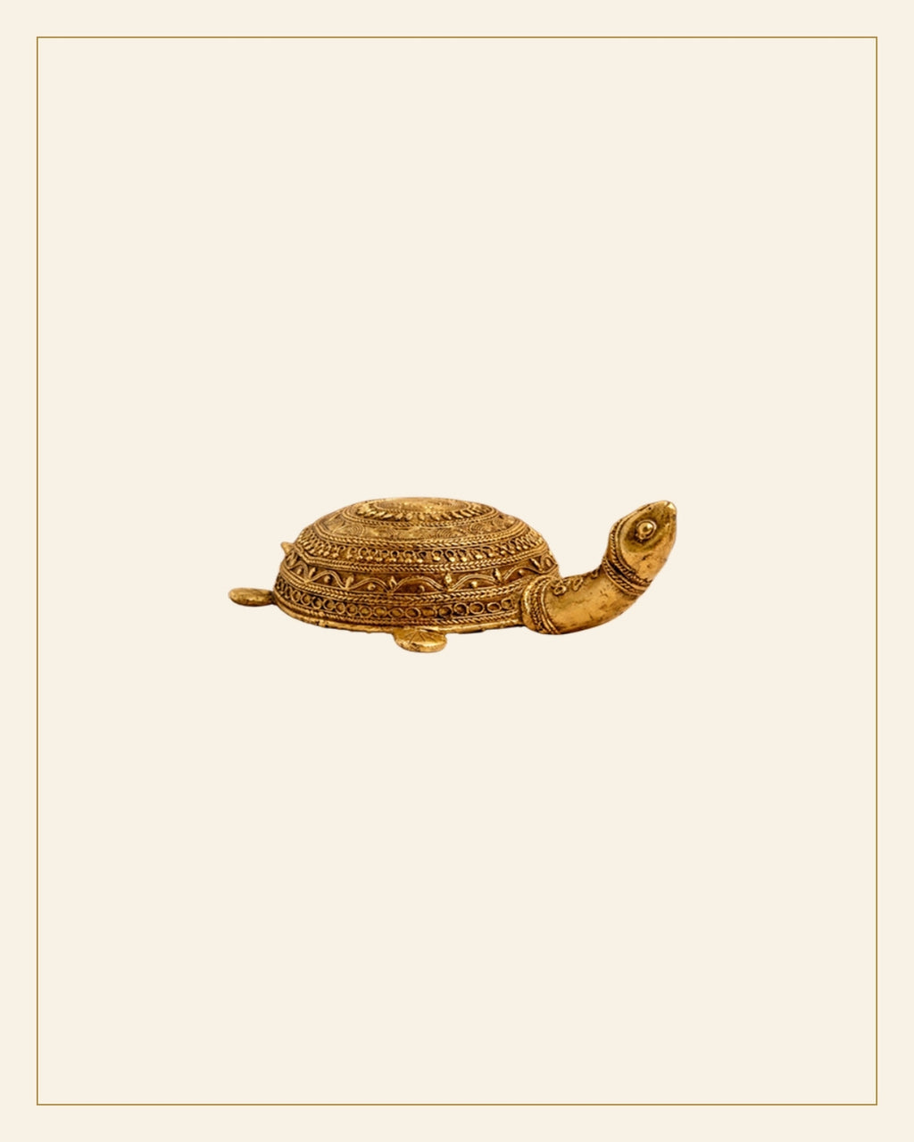 Handcrafted Brass Kachua (Tortoise) Showpiece – Large (Bhareva Craft) — Saptadhārā