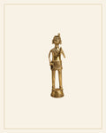 Bhareva Brass Tribal Man with Axe Showpiece · Bell Metal — Saptadhārā