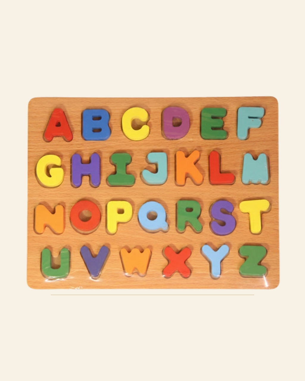 Sheesham Wooden ABCD Puzzle Board · Budhni Lacquerware — Saptadhārā studio