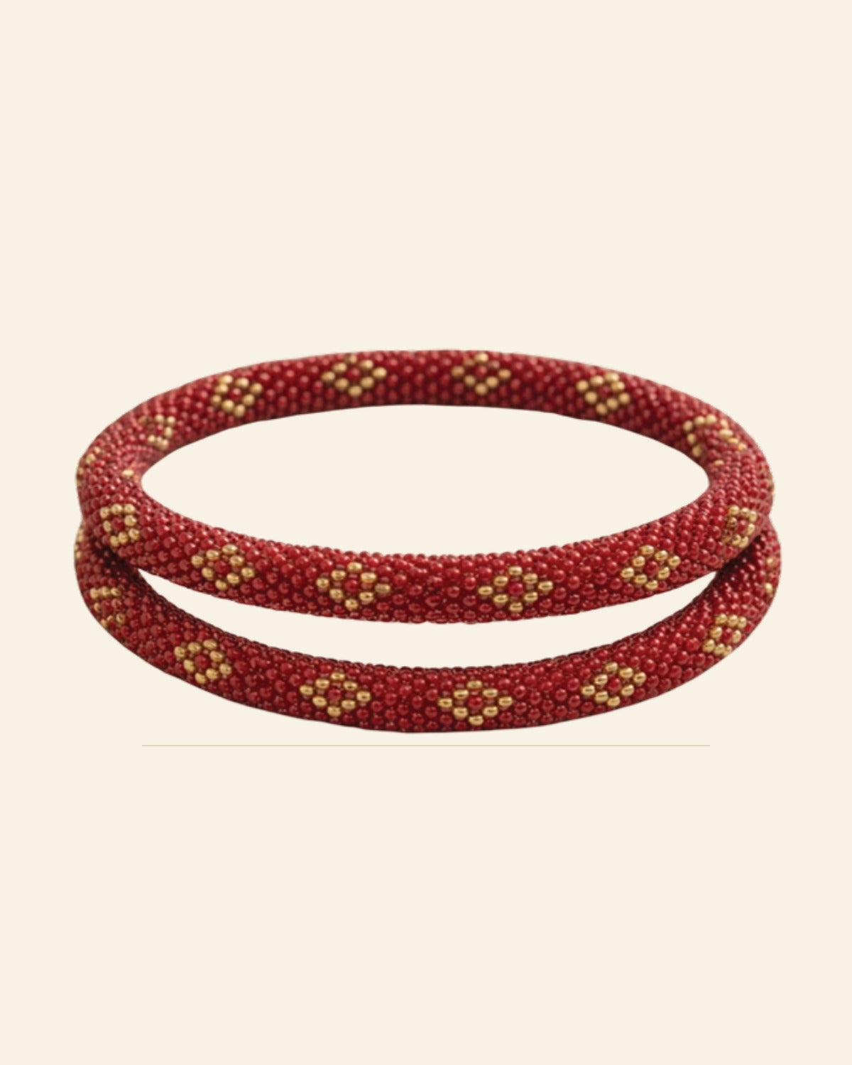 Handcrafted Beaded Bangles – Traditional Ethnic Jewelry (Set of 1) — Saptadhārā studio