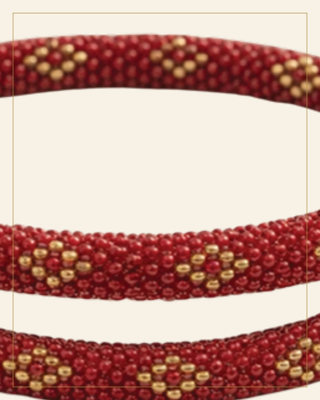 Handcrafted Beaded Bangles – Traditional Ethnic Jewelry (Set of 1) — Saptadhārā detail