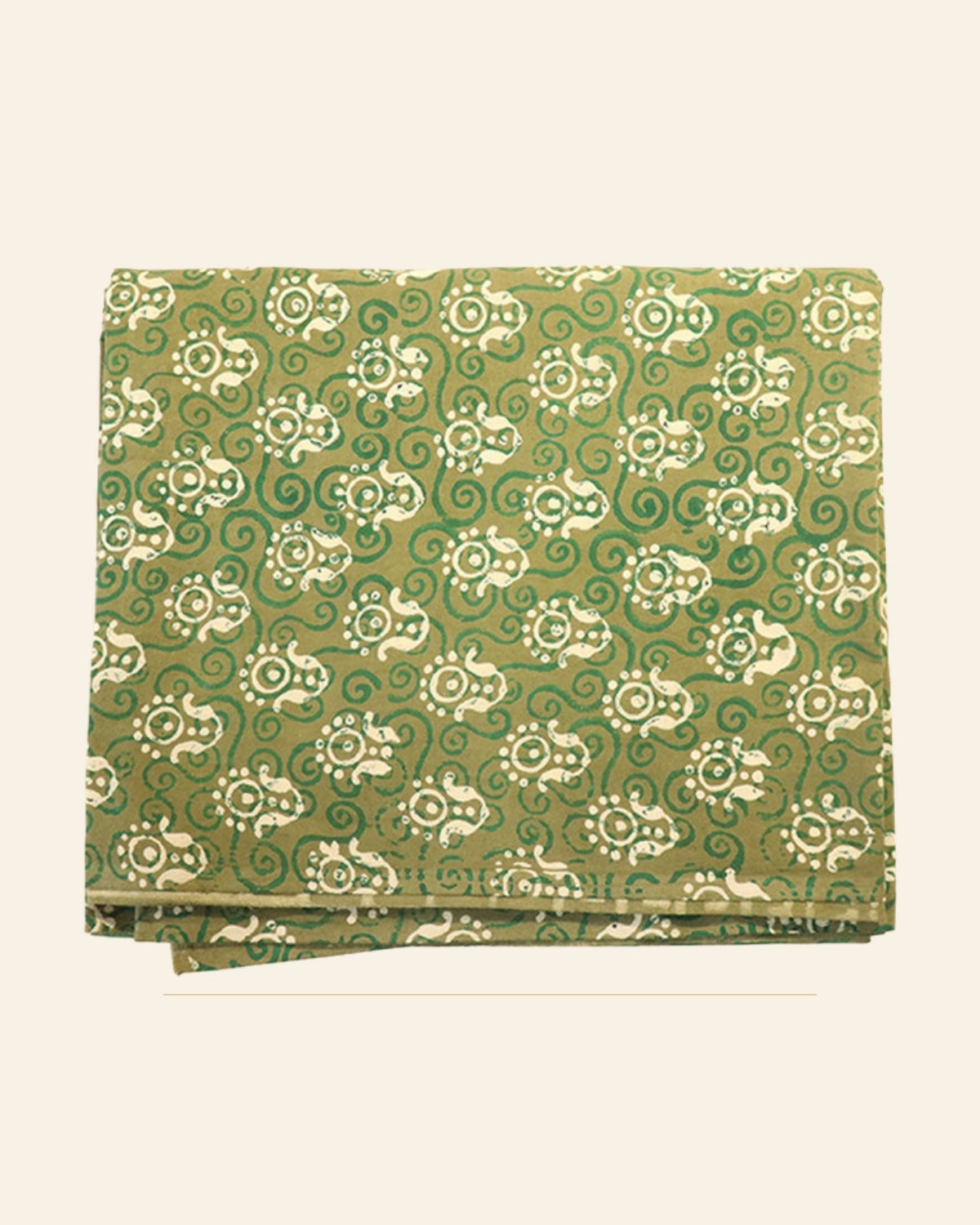Dhani Dabu Print Cotton Dress Material — Saptadhārā studio