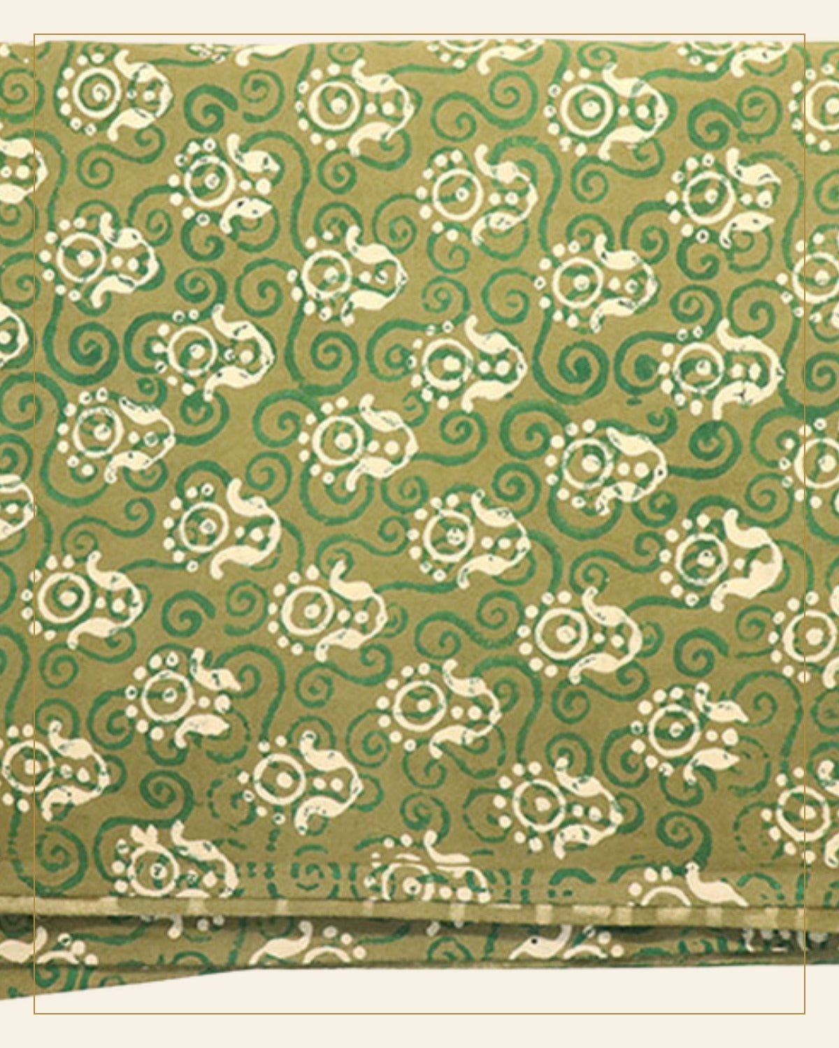 Dhani Dabu Print Cotton Dress Material — Saptadhārā detail