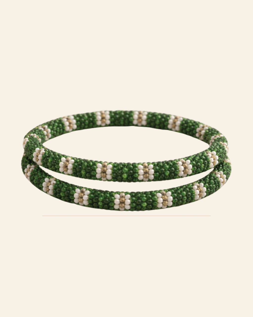 Handcrafted Beaded Bangles – Traditional Ethnic Jewelry (Set of 1) — Saptadhārā studio