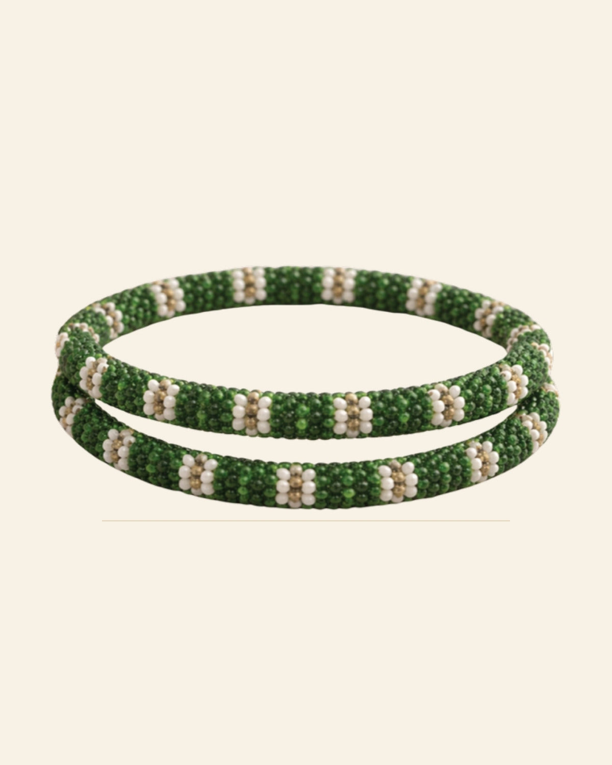 Handcrafted Beaded Bangles – Traditional Ethnic Jewelry (Set of 1) — Saptadhārā studio