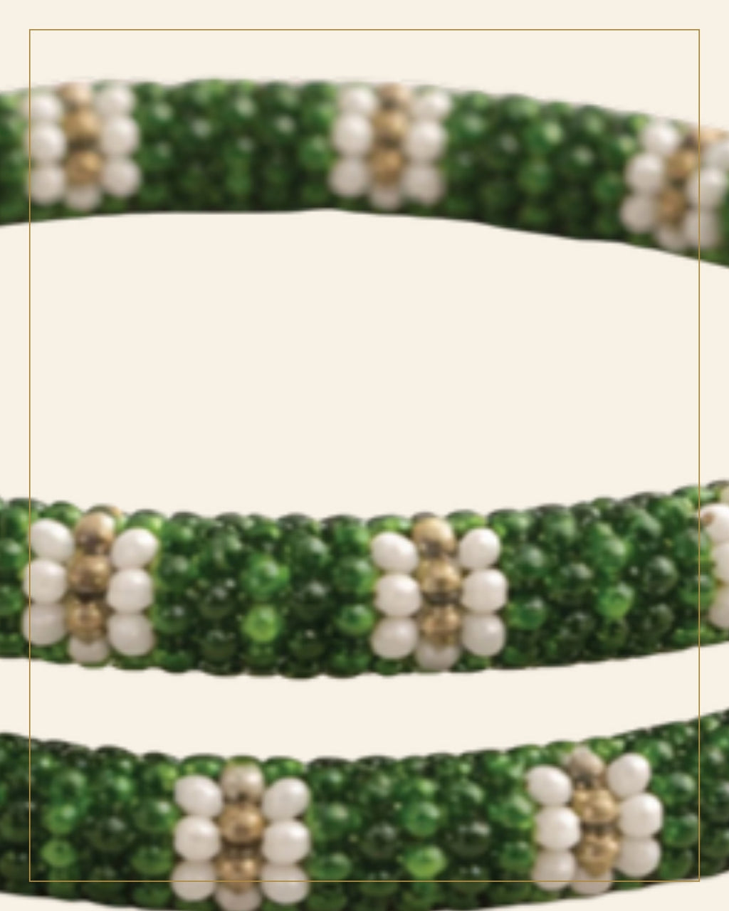 Handcrafted Beaded Bangles – Traditional Ethnic Jewelry (Set of 1) — Saptadhārā detail