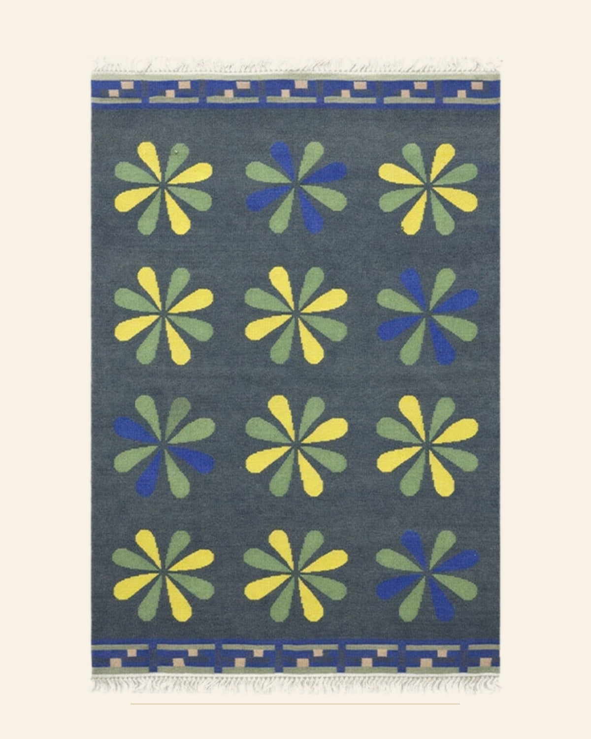 Shyam Punja Durrie Floor Carpet · Handwoven Rug — Saptadhārā studio