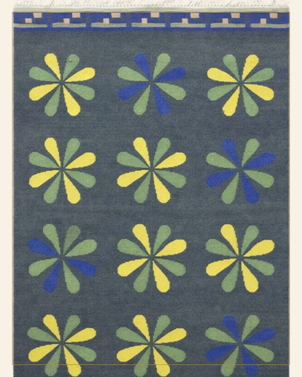 Shyam Punja Durrie Floor Carpet · Handwoven Rug — Saptadhārā detail