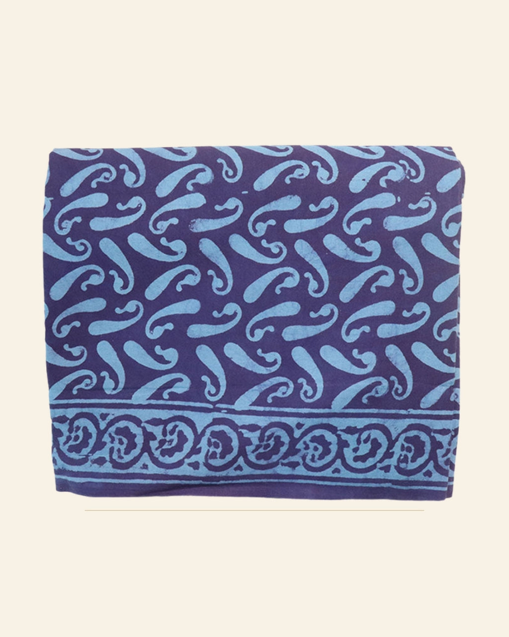 Neel Dabu Print Cotton Dress Material — Saptadhārā studio