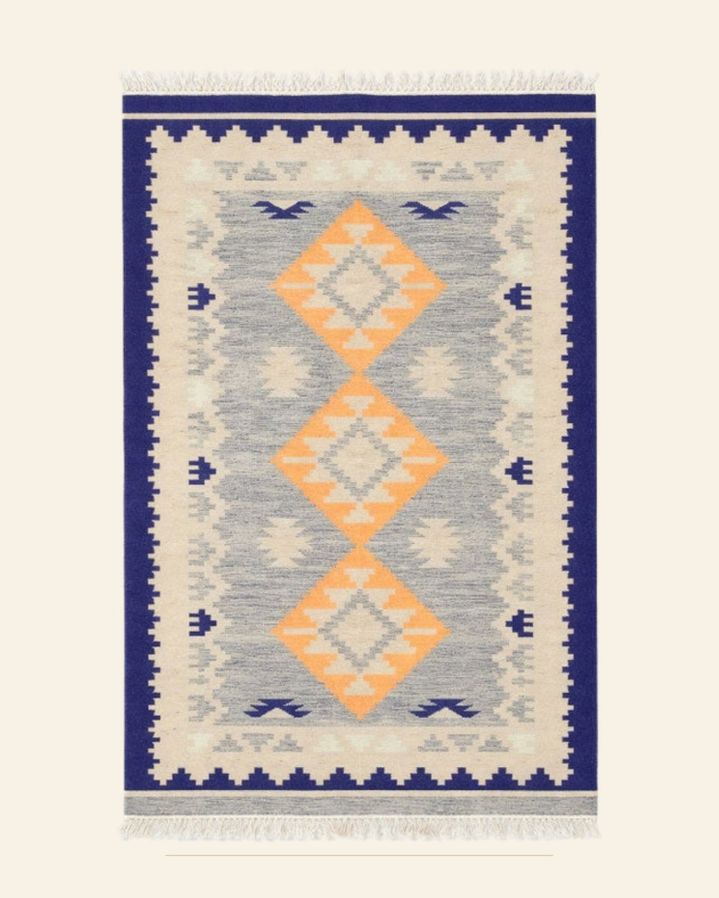 Neel Punja Durrie Floor Carpet · Handwoven Rug — Saptadhārā studio