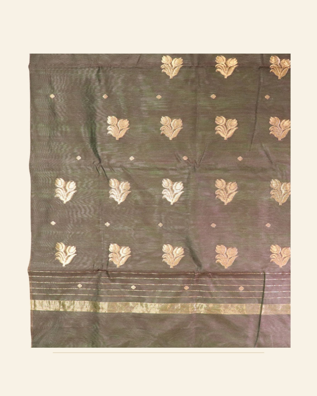 Handwoven Unstitched Chanderi 3 Piece Suit Set (Silk & Mercerized Cotton) — Saptadhārā studio