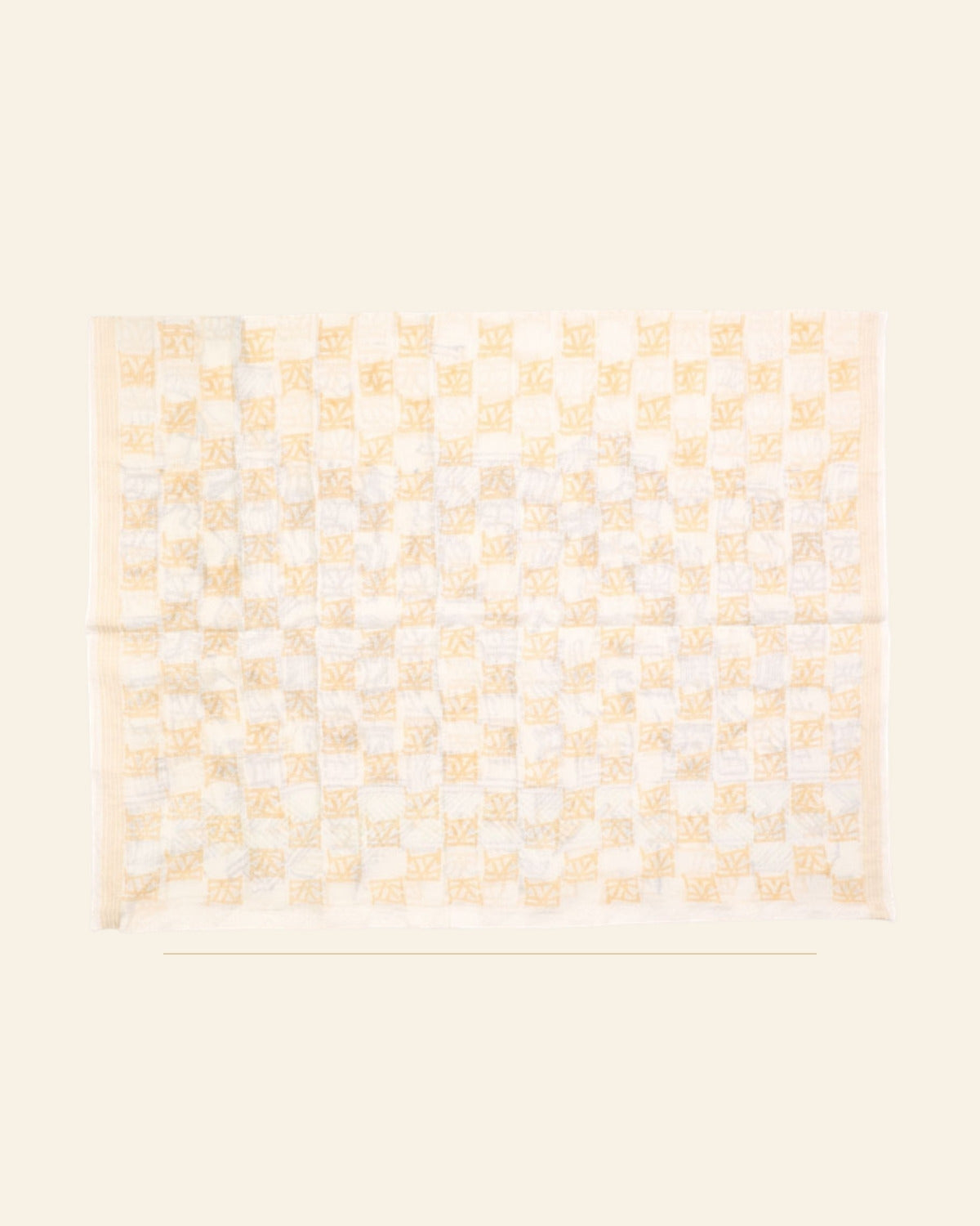 Block Printed Chanderi Stole – Gond Tribal Art Motif — Saptadhārā studio