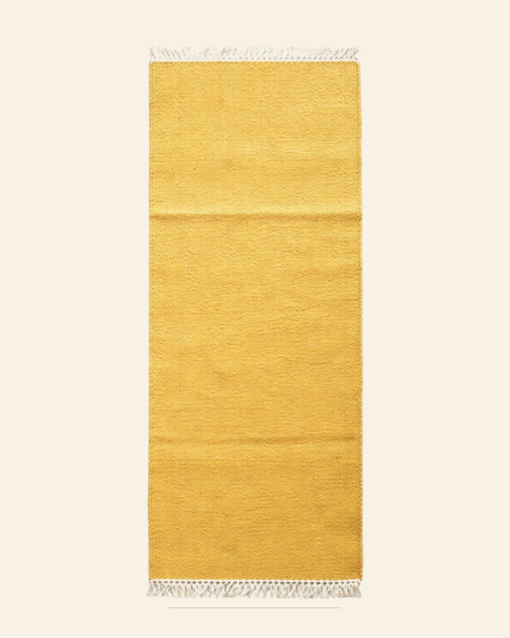 Haldi Punja Durrie Floor Carpet · Handwoven Rug — Saptadhārā studio