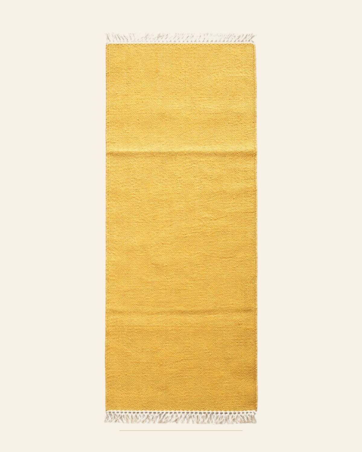 Haldi Punja Durrie Floor Carpet · Handwoven Rug — Saptadhārā studio