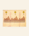 Block Printed Chanderi Stole – Heritage Temple Motif — Saptadhārā studio