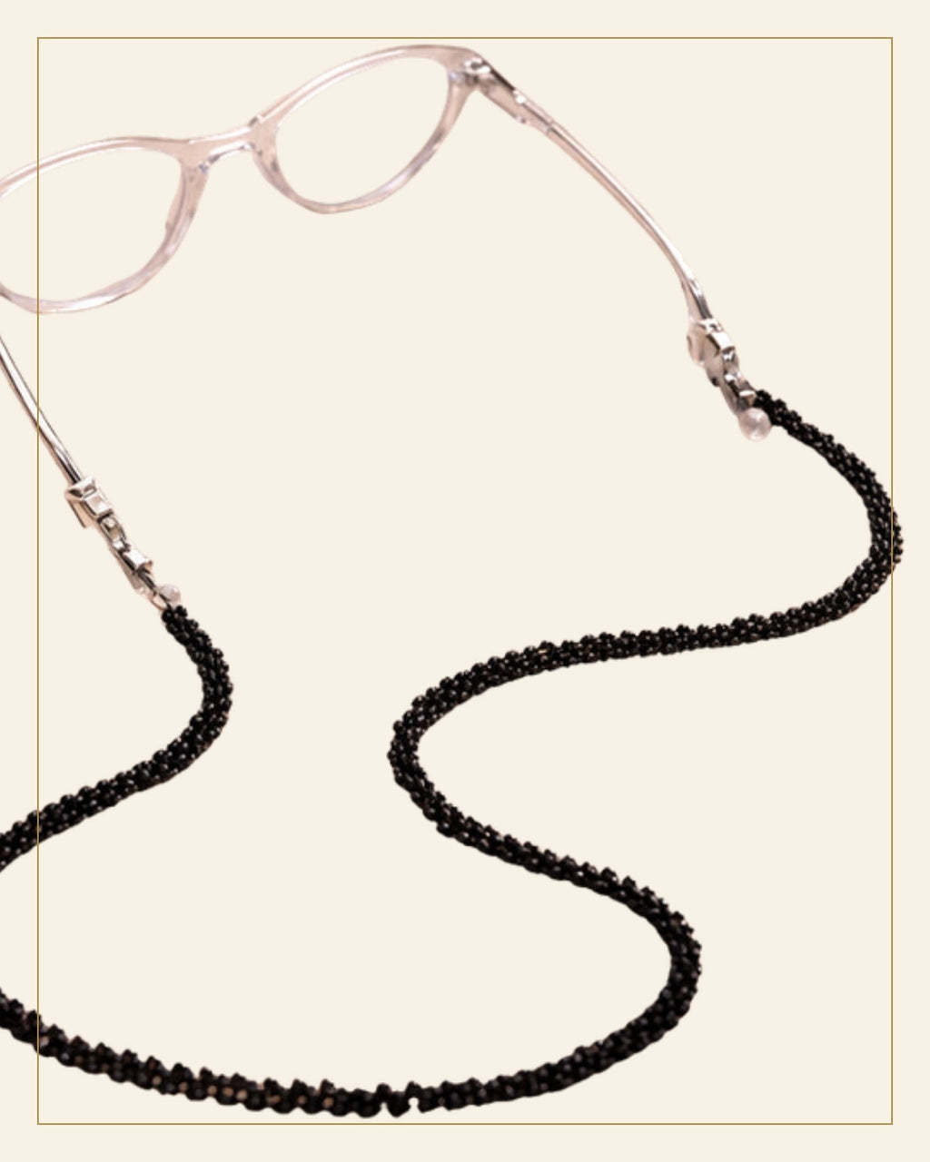 Shyam Beaded Eyeglass Chain · Beadwork — Saptadhārā detail