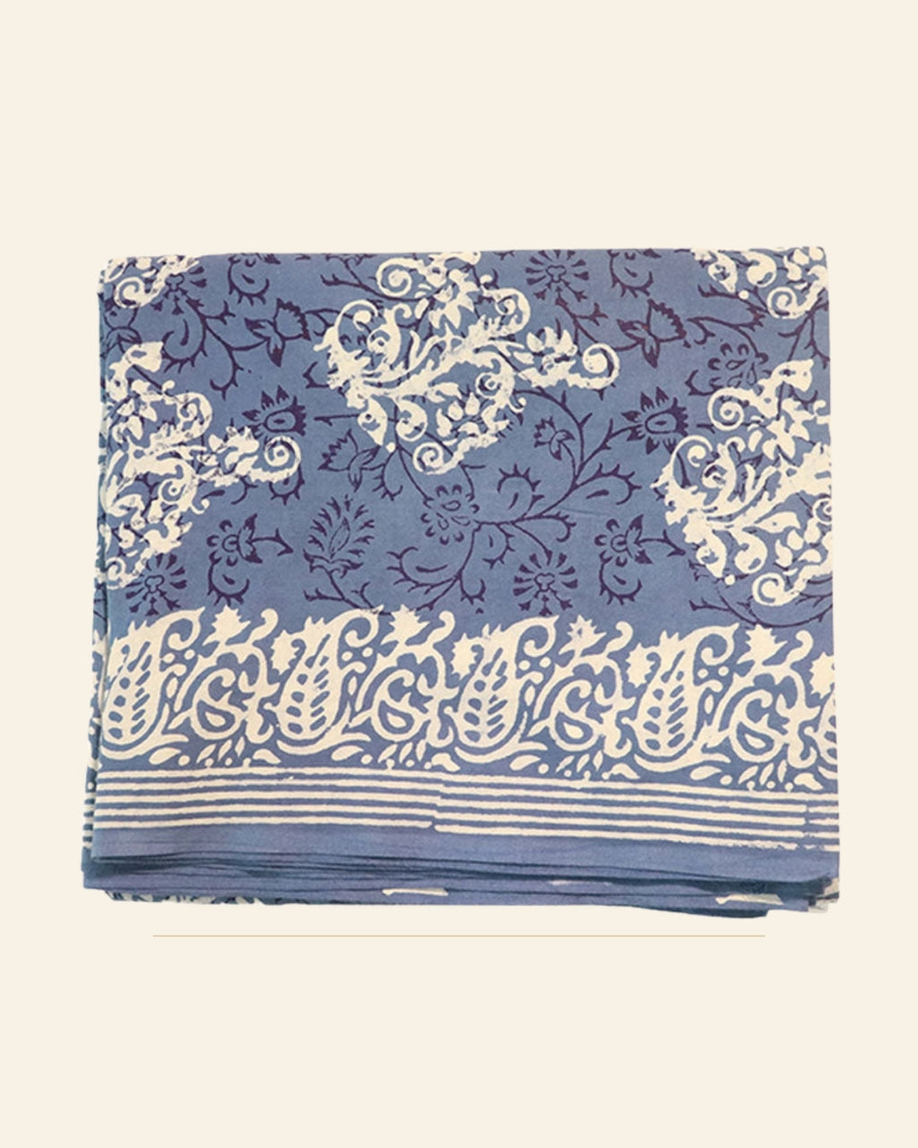 Neel Dabu Print Cotton Dress Material — Saptadhārā studio