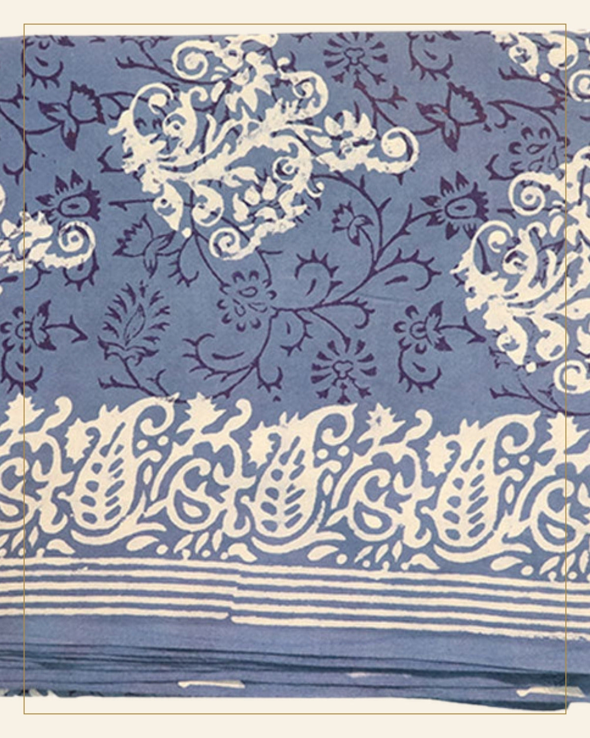 Neel Dabu Print Cotton Dress Material — Saptadhārā detail