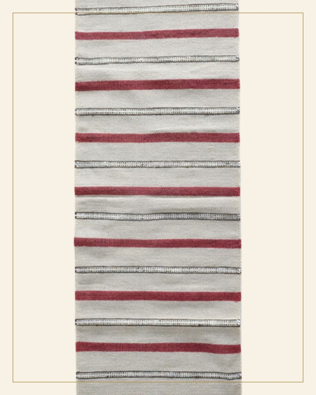 Rangrez Punja Durrie Carpet · Handwoven Rug — Saptadhārā detail